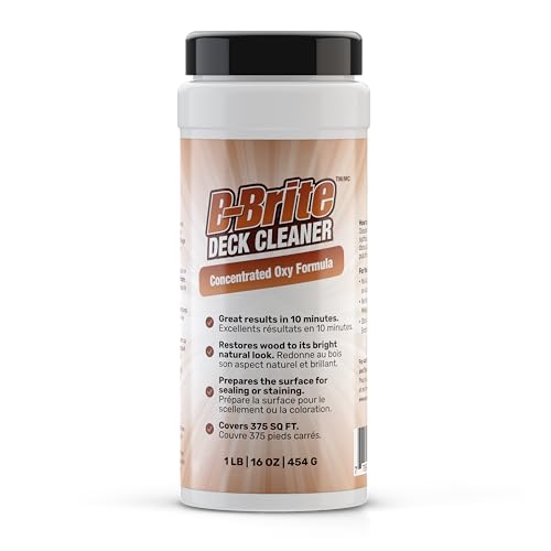 B-Brite Deck Wood Cleaner 454 g canister, black cap with tan label