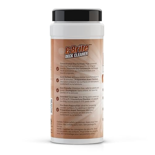 B-Brite Deck Cleaner canister, side with directions