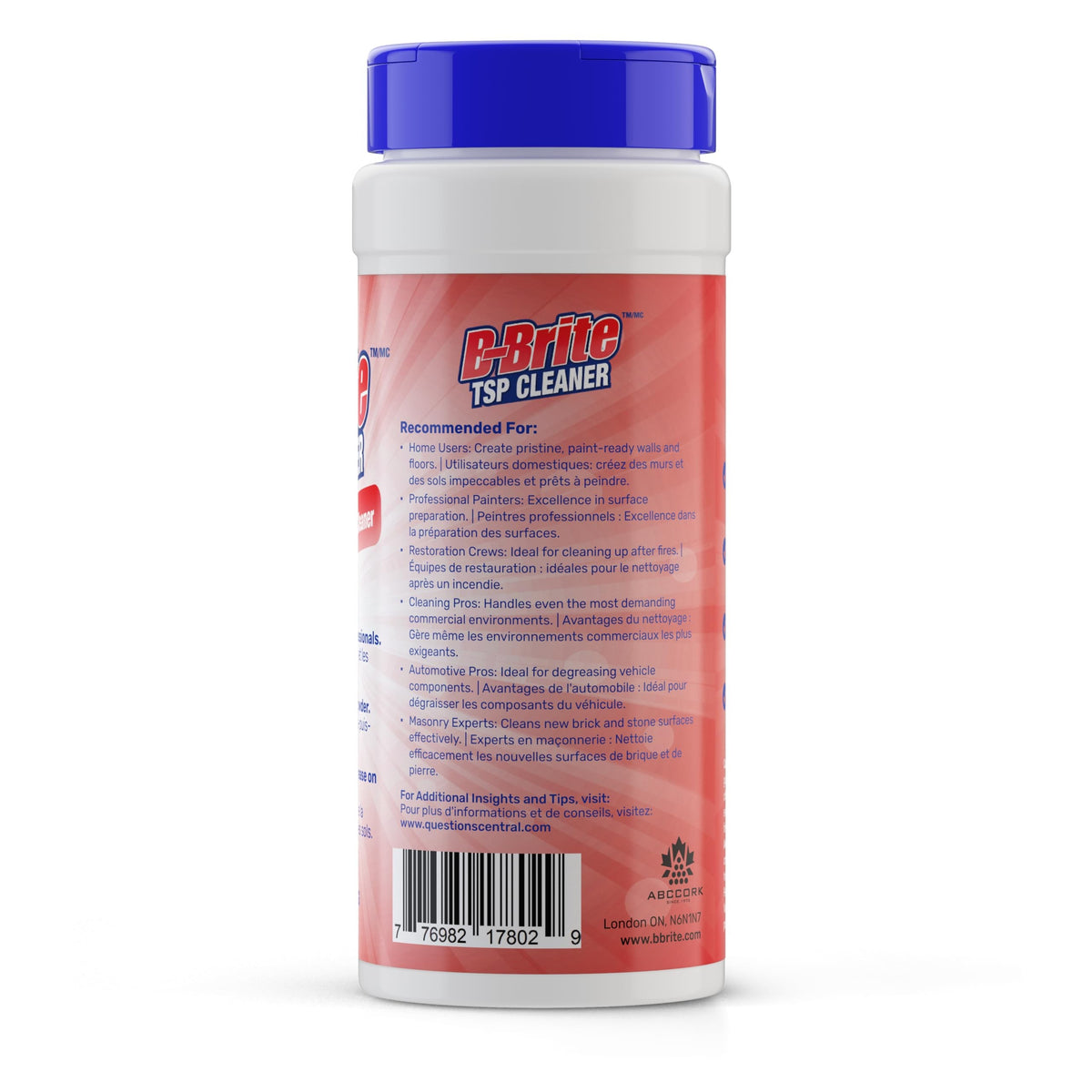 B-Brite TSP Cleaner canister, back